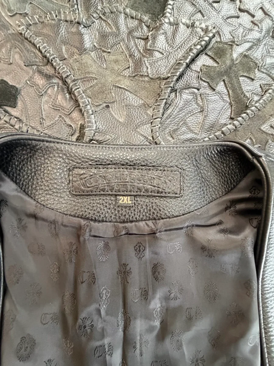 Chrome Hearts Кожаный жилет