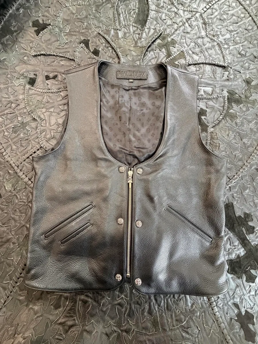 Chrome Hearts Кожаный жилет