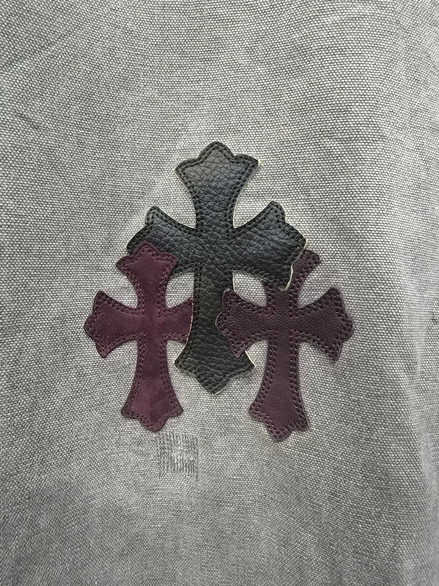 Группа кожаных нашивок на джинсах Chrome Hearts x Carhartt B12