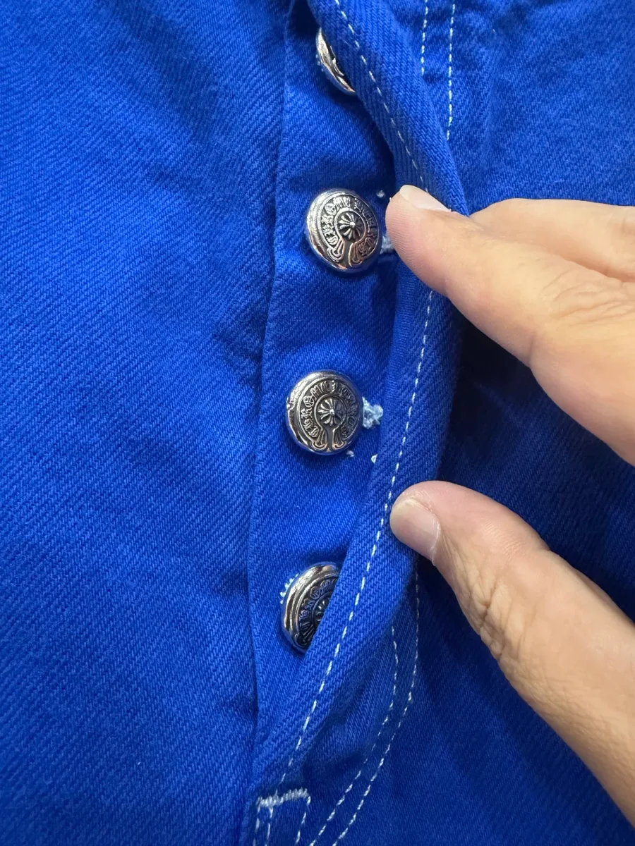 Металлические болты застежки джинсов Chrome Hearts x Levi's Vintage 501
