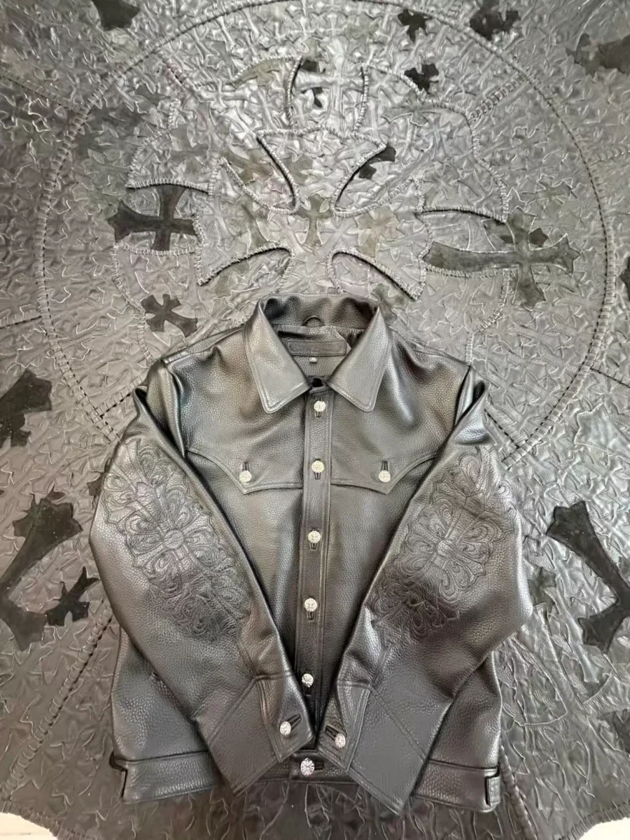 Кожаная куртка Chrome Hearts