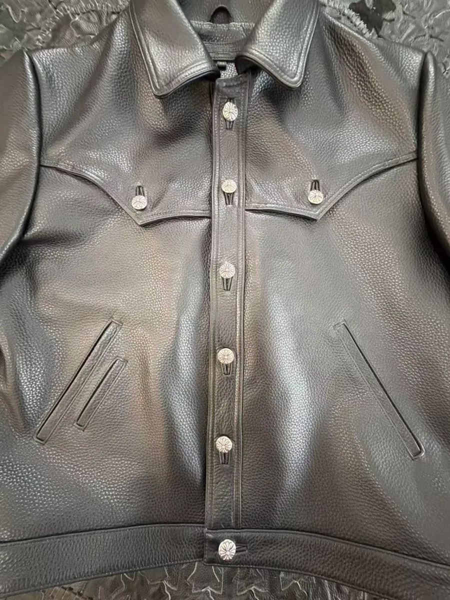 Кожаная куртка Chrome Hearts