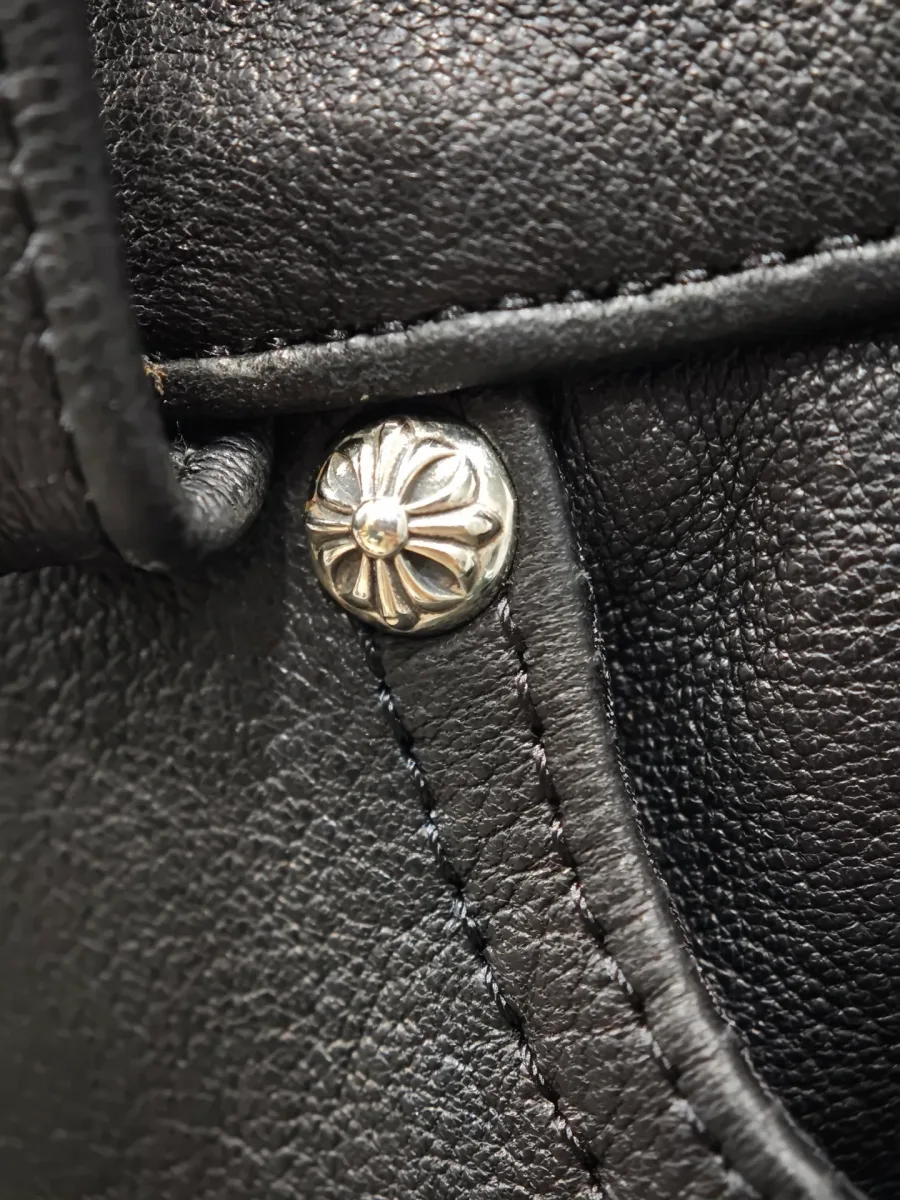 Chrome Hearts Кожаная юбка