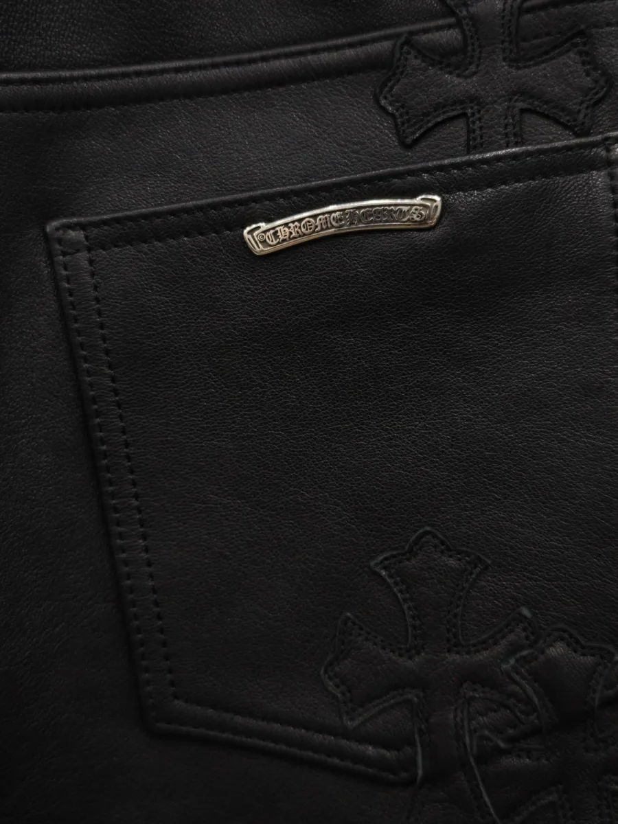 Chrome Hearts Кожаная юбка