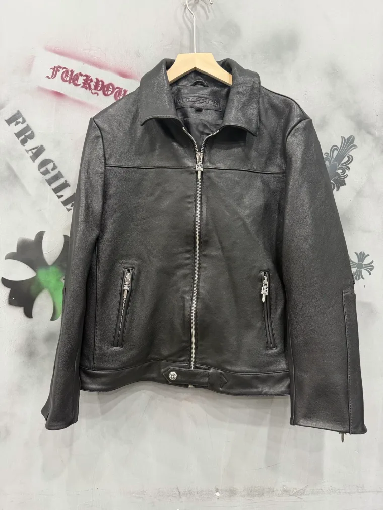 Chrome Hearts Кожаная куртка Chrome Hearts