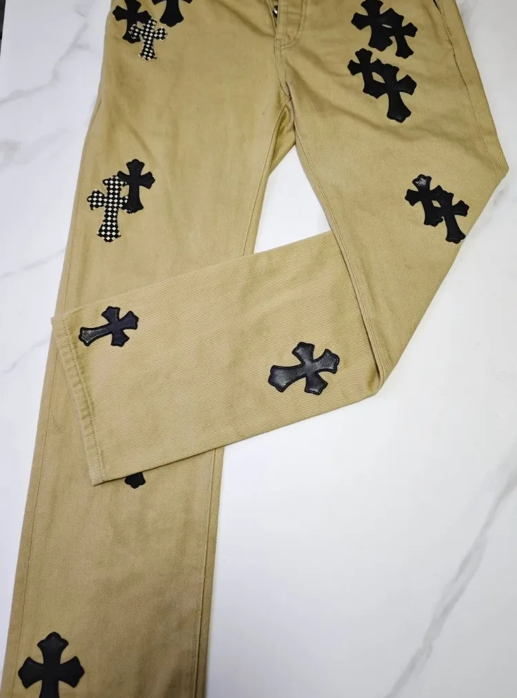 Chrome Hearts штаны с нашивками-крестами