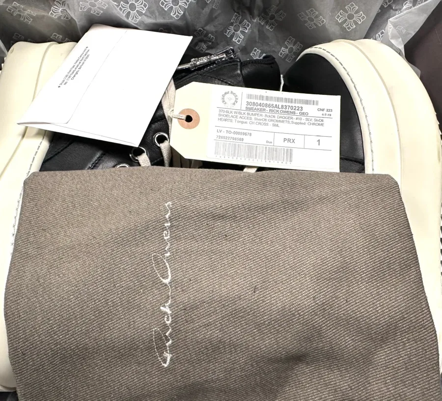 Chrome Hearts x Rick Owens Кеды Geobasket
