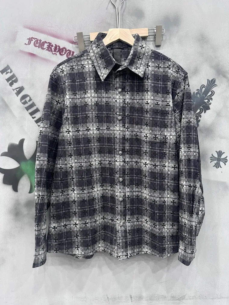 Chrome Hearts рубашка в клетку
