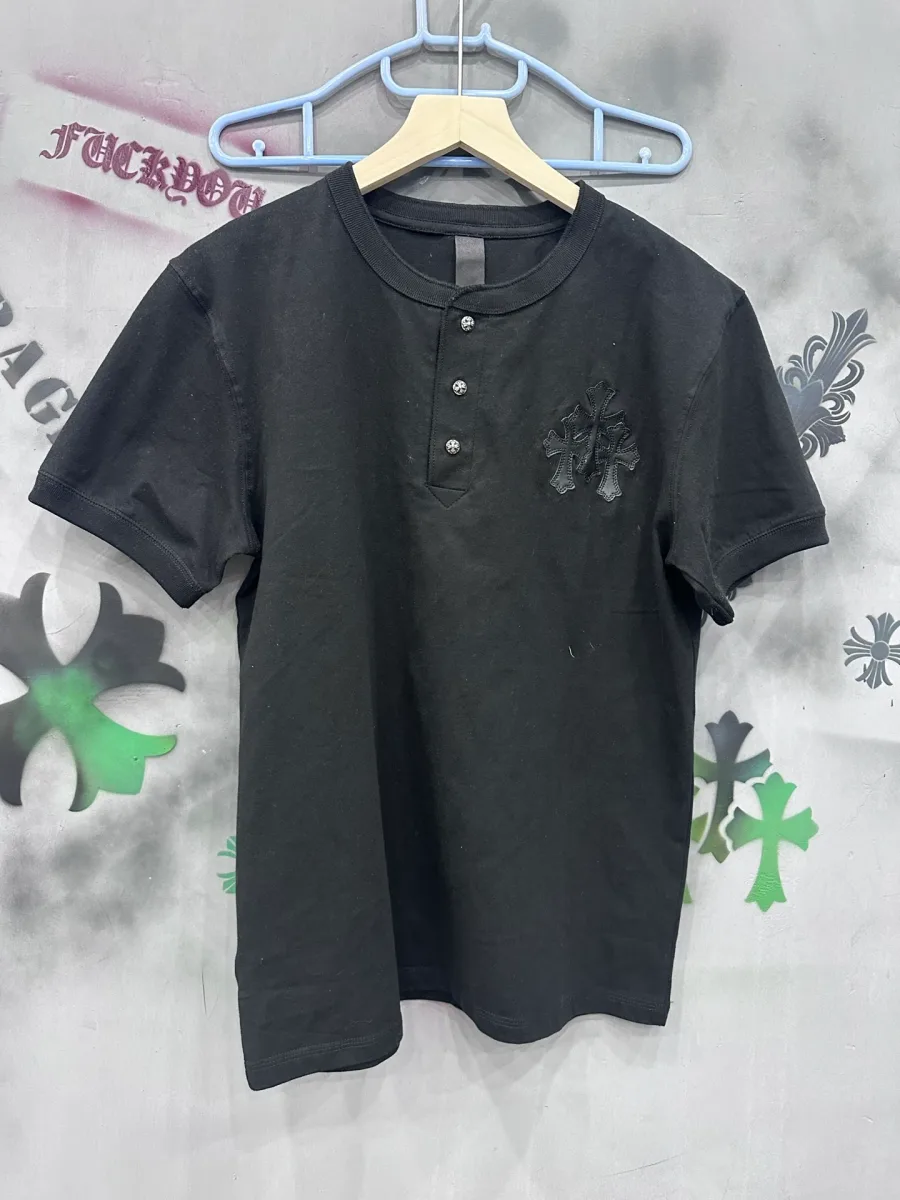 Chrome Hearts Футболка-хенли черного цвета