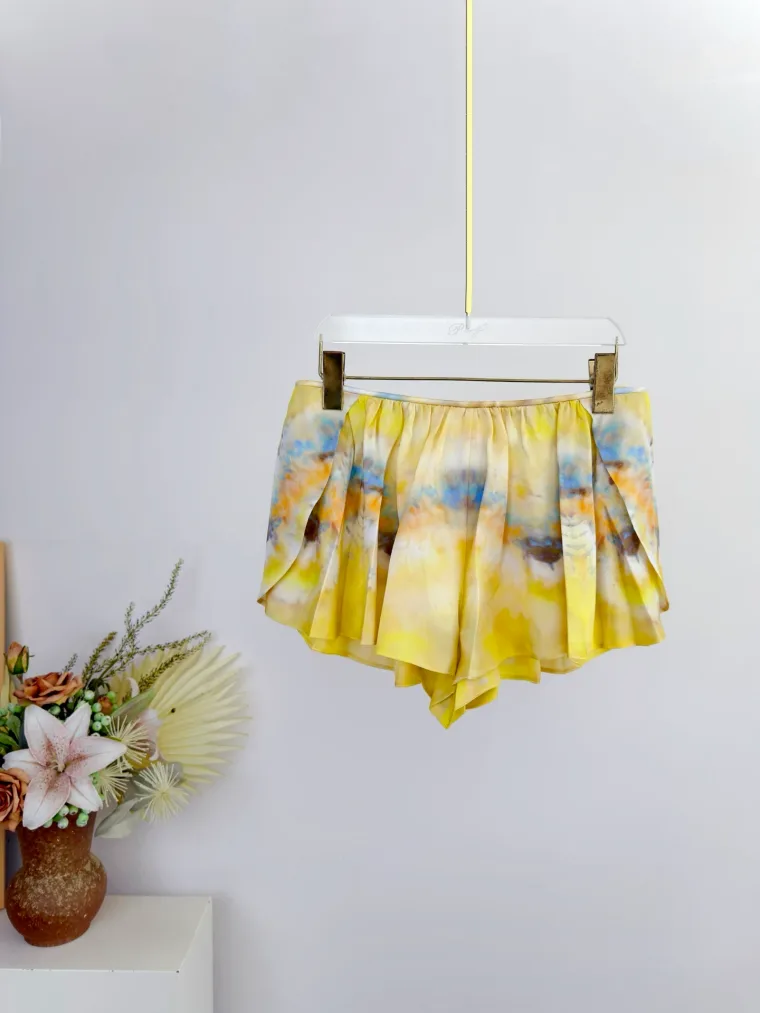 Zimmermann Шёлковые мини-шорты Alchemy Citrus Tie Dye