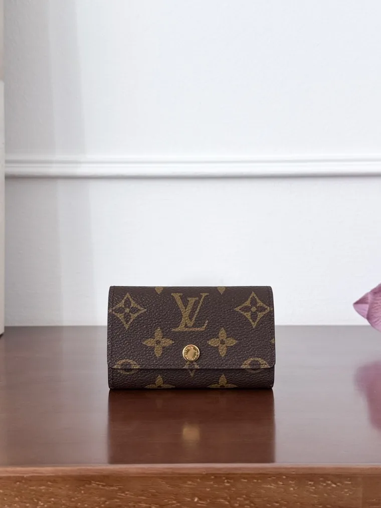 Louis Vuitton Коричневая ключница Multiclés 6 с узором Monogram
