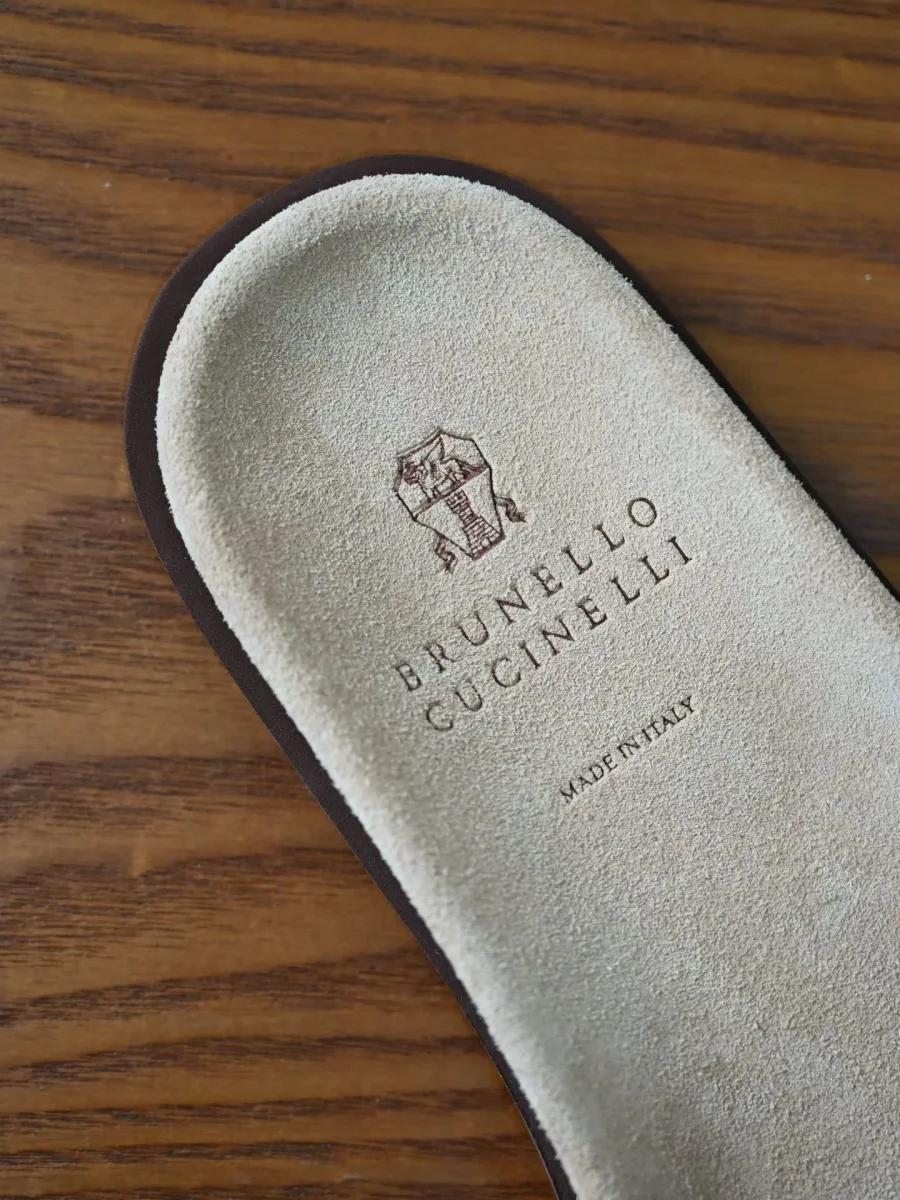Brunello Cucinelli замшевые шлепанцы