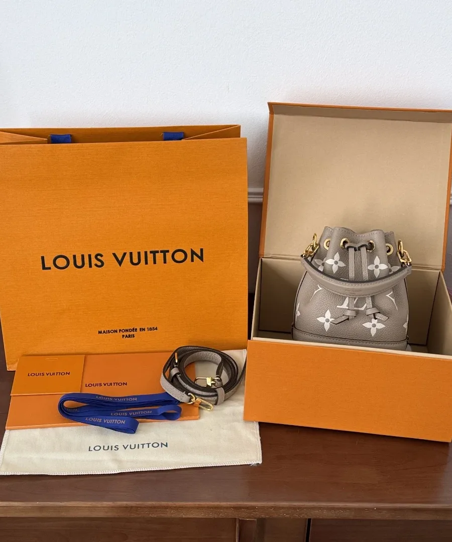Сумка-ведро Louis Vuitton Nano Noé в фирменной коробке с пыльником и пакетом