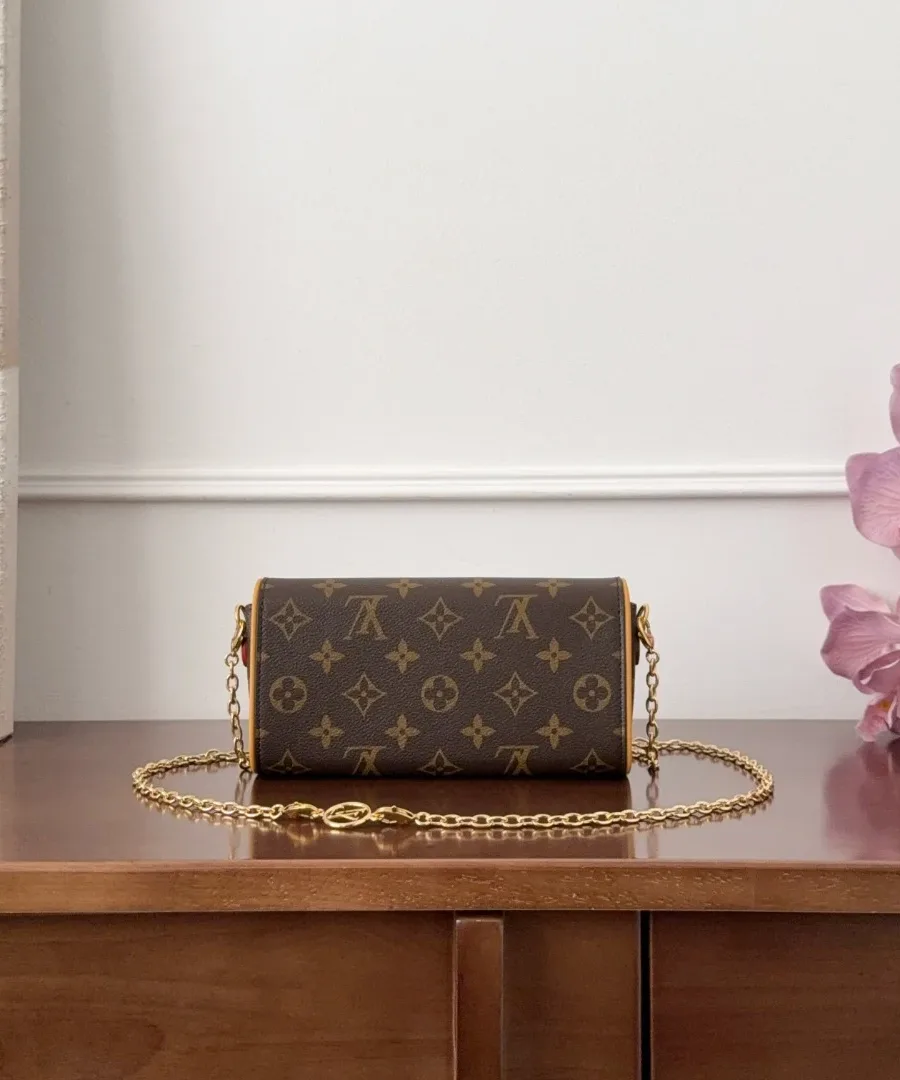 Коричневая сумка Louis Vuitton Pochette Camille, вид сзади