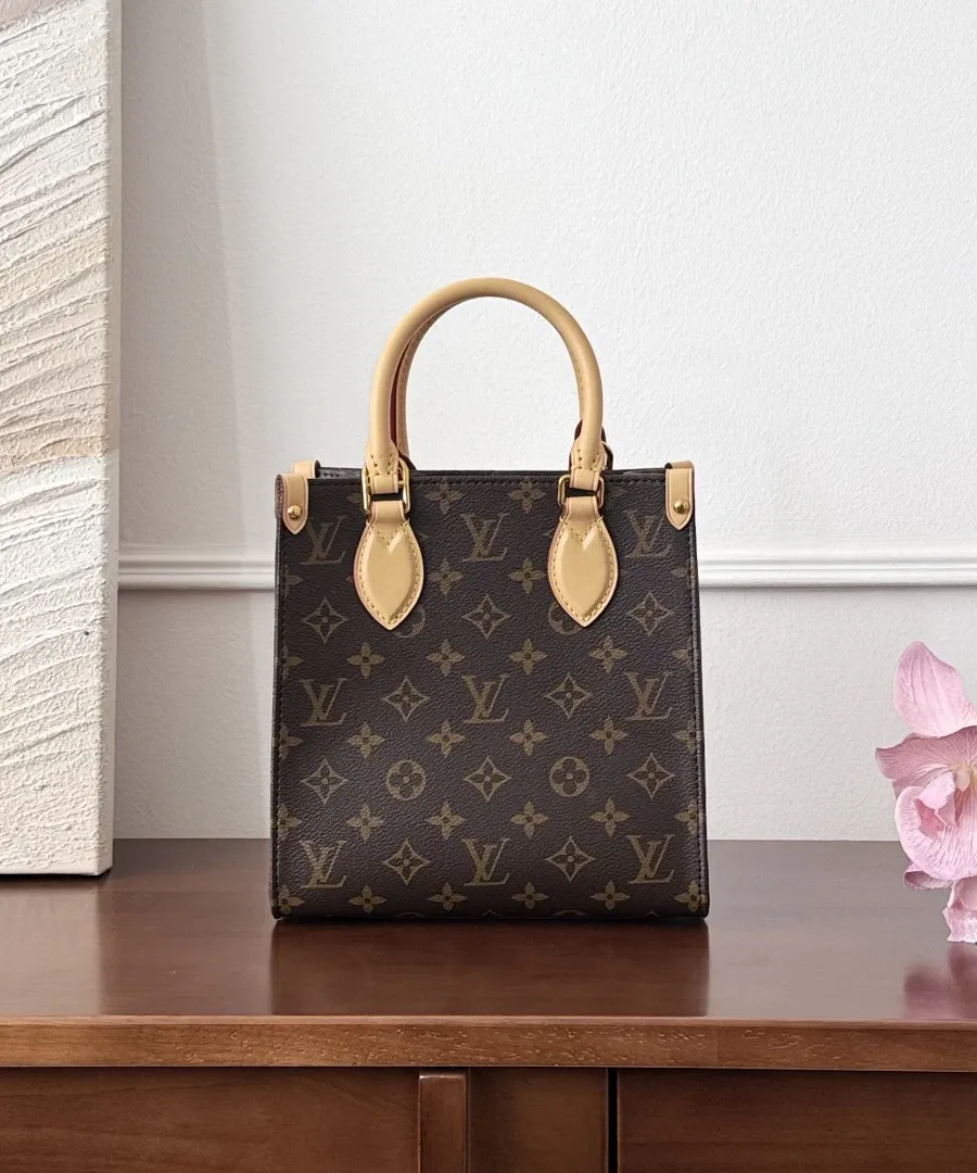 Коричневая сумка Louis Vuitton Sac Plat BB, вид спереди