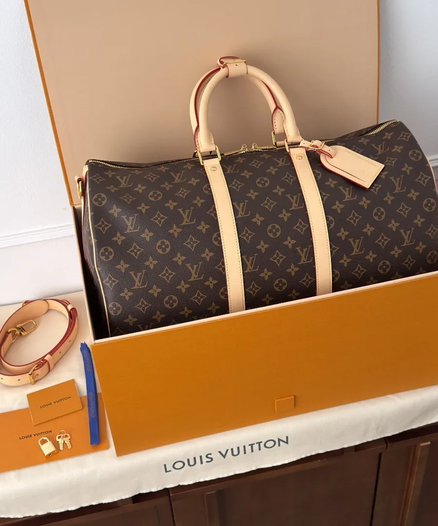 Дорожная сумка Keepall 50 в фирменной коробке с пыльником и аксессуарами