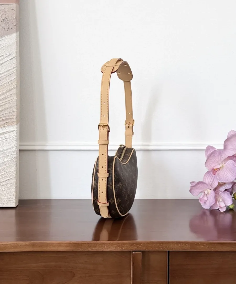 Коричневая сумка Louis Vuitton Loop из канвы Monogram, вид сбоку