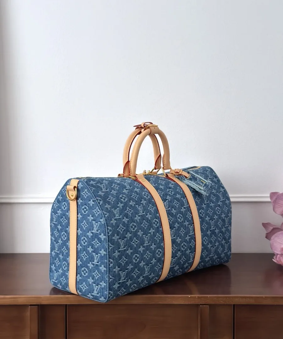 Дорожная сумка Keepall 45 из денима, вид сбоку