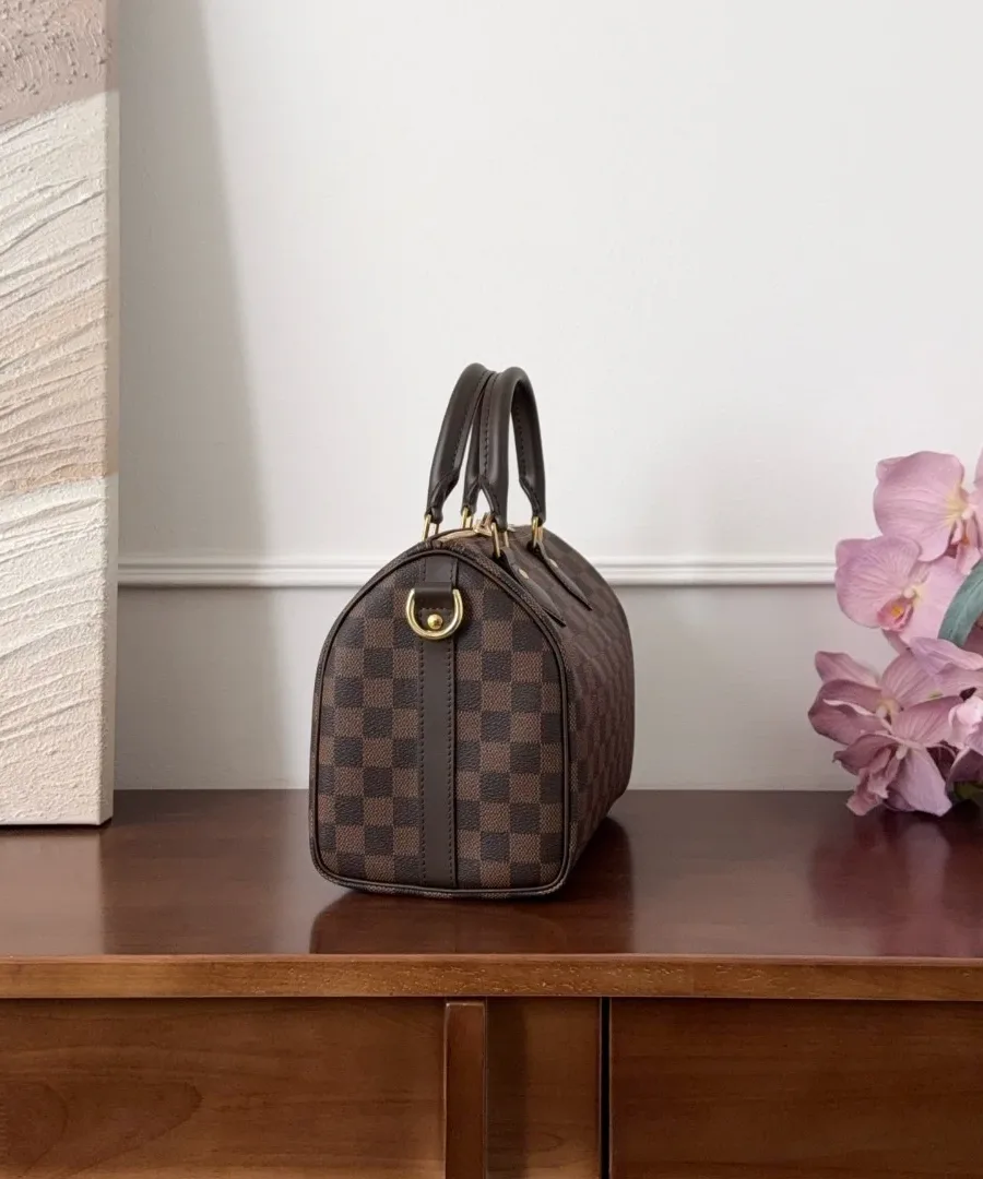 Сумка Louis Vuitton Speedy 25 в клетку Damier Ebene, вид сбоку