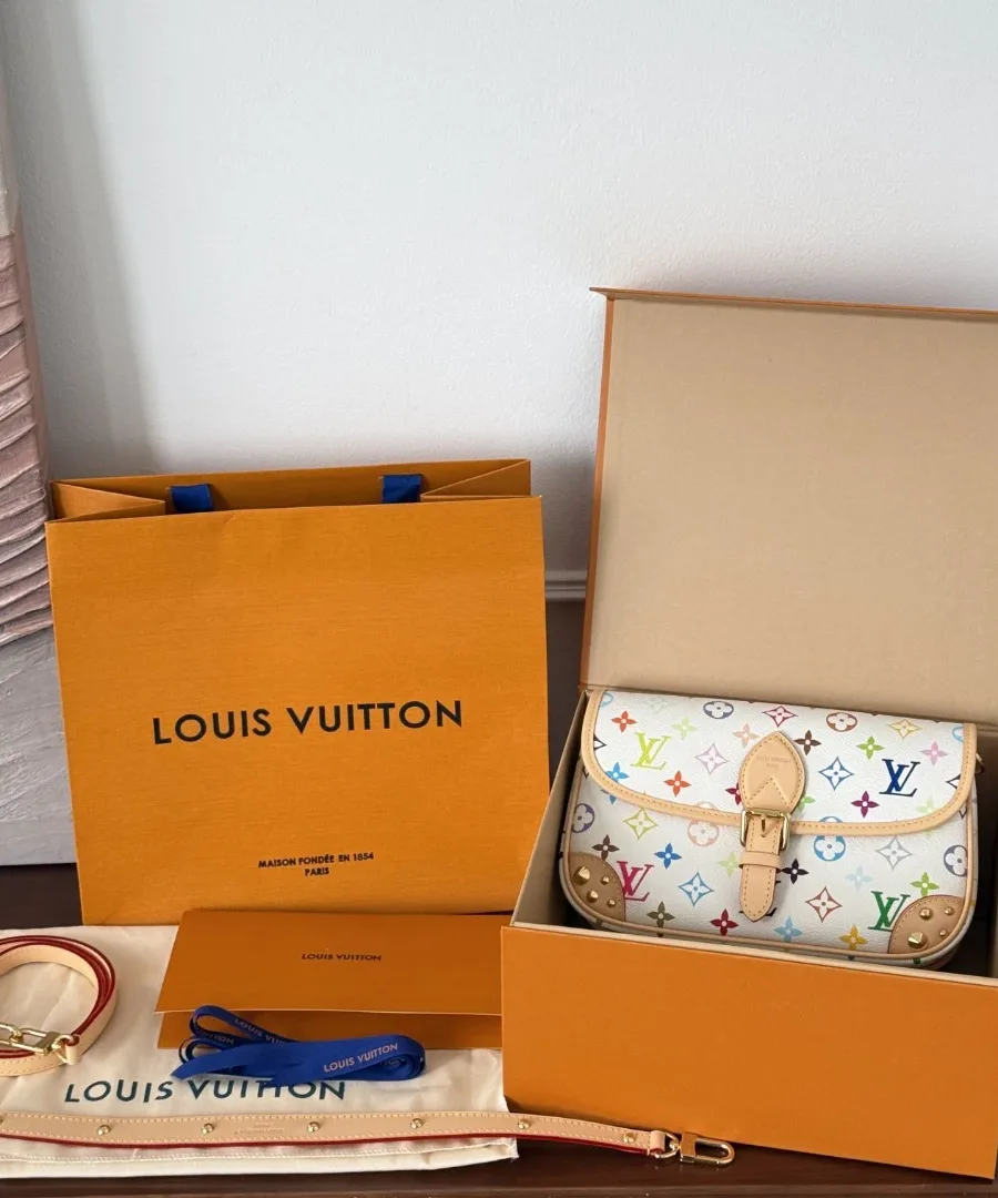 Сумка Louis Vuitton Diane в комплекте с фирменной коробкой, пакетом и ремнями