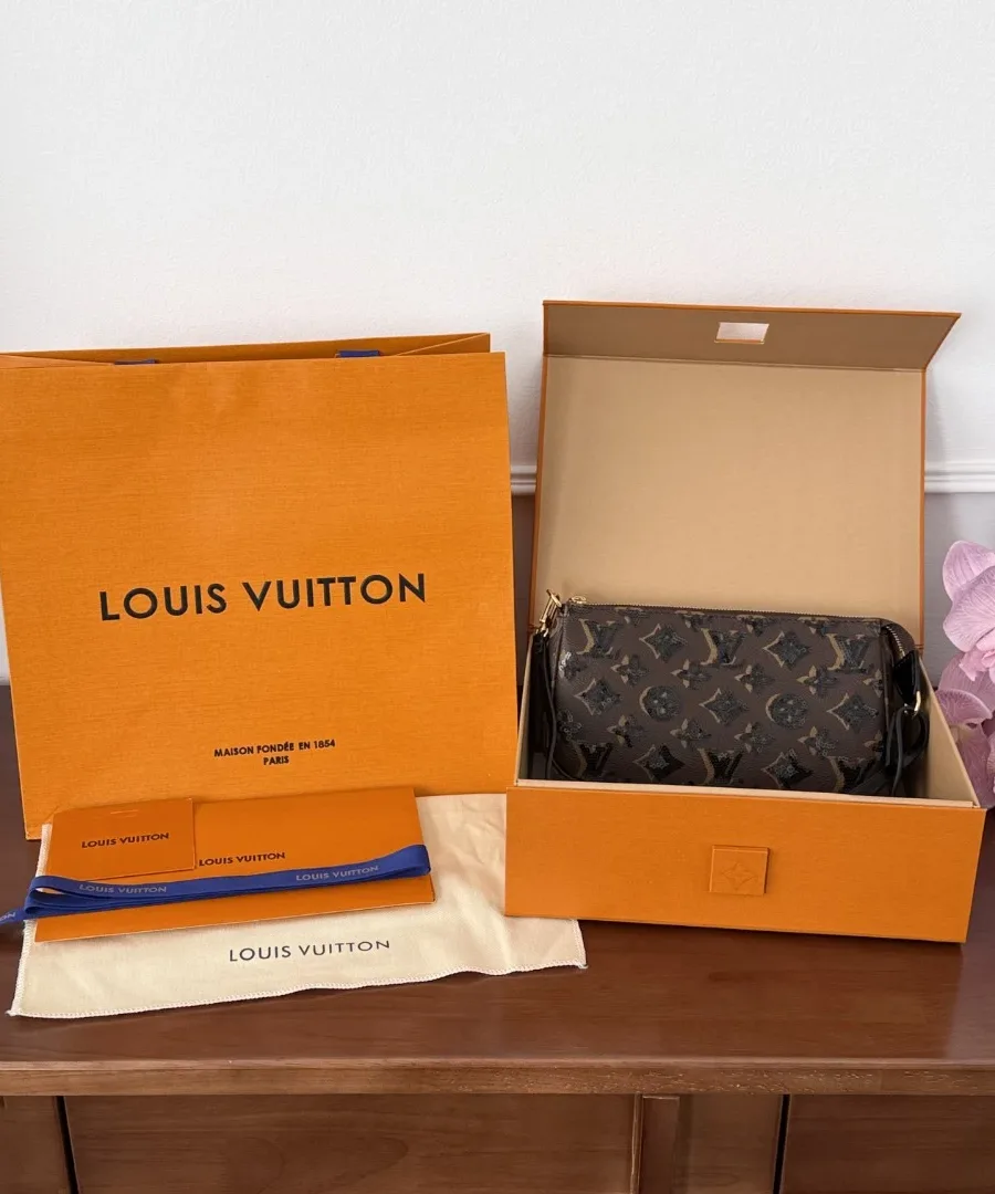 Сумка Louis Vuitton Pochette Accessoires в комплекте с коробкой и пыльником