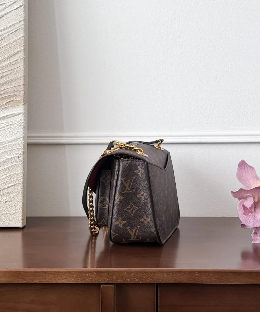 Вид сумки Louis Vuitton Passy сбоку, демонстрирующий форму и объем