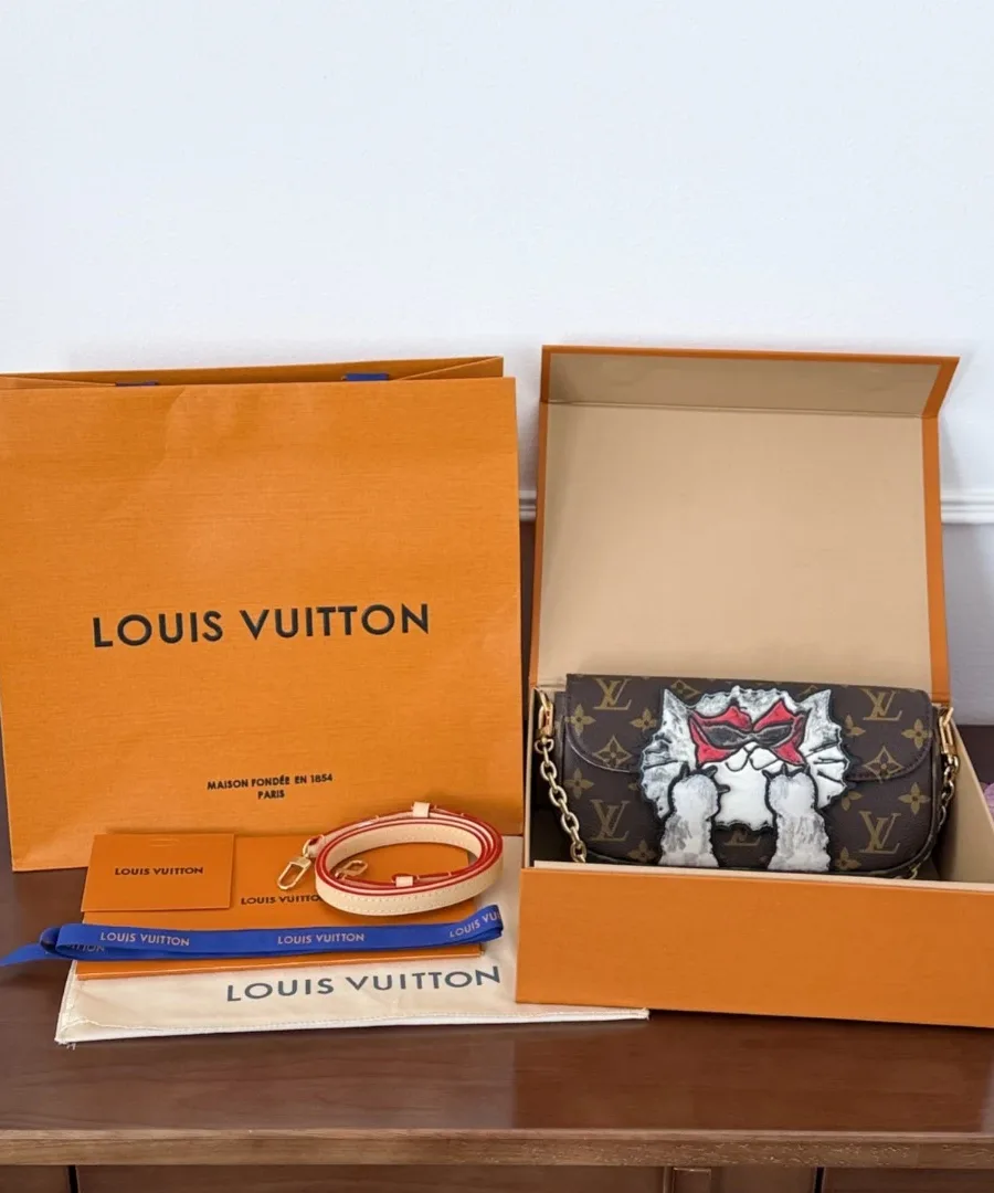 Сумка Louis Vuitton Ivy Catogram в комплекте с фирменной коробкой, пыльником и пакетом