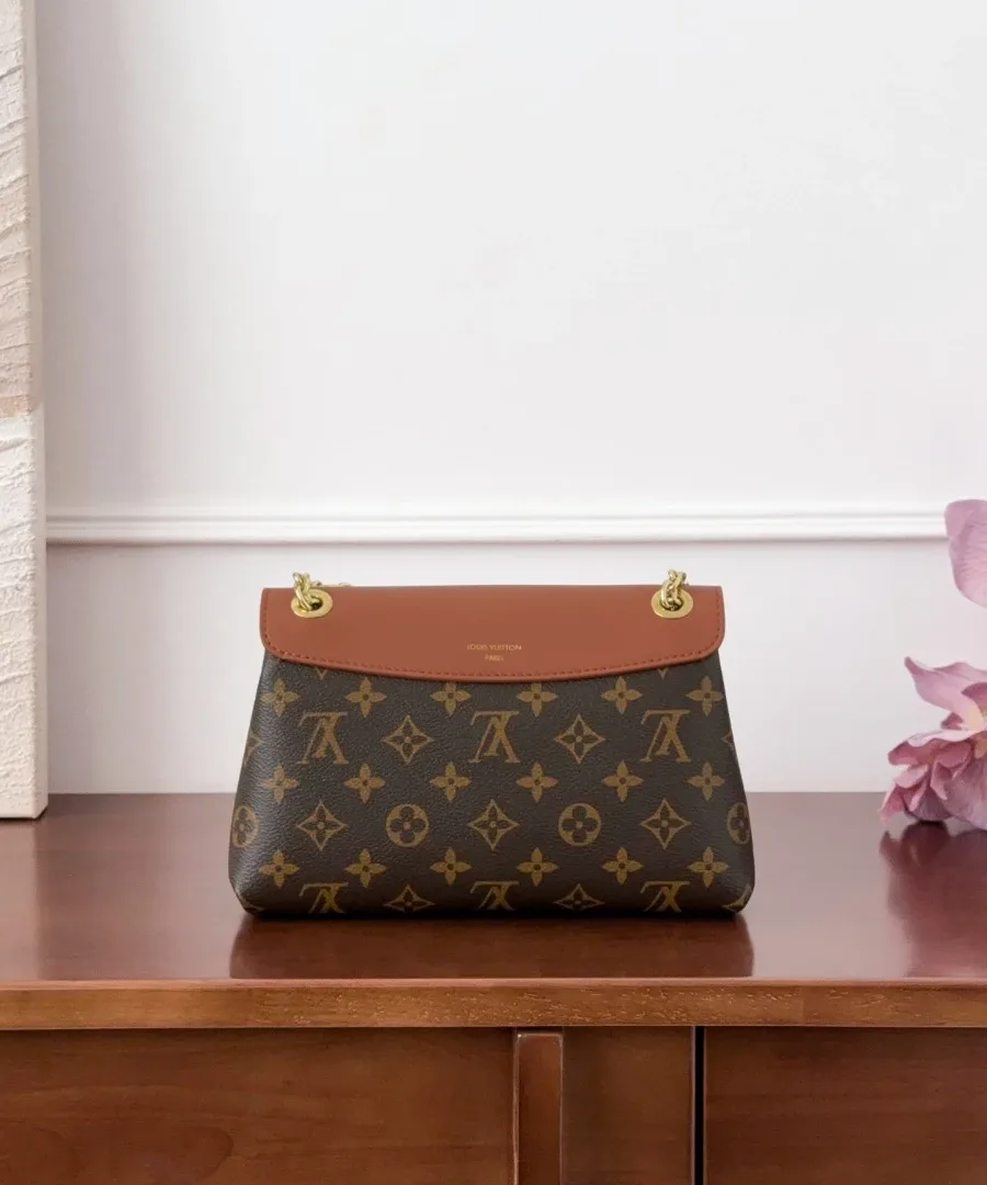 Коричневая сумка Louis Vuitton Madeleine MM, вид сзади