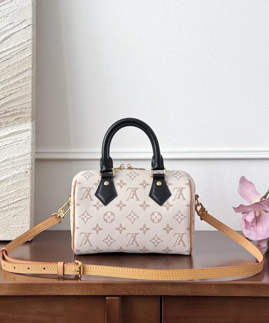 Сумка Louis Vuitton Speedy 20 с прикрепленным кожаным плечевым ремнем