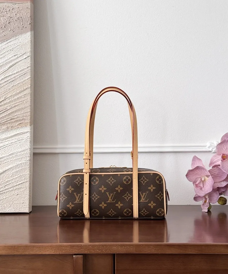 Коричневая сумка на плечо Louis Vuitton Hang On Monogram, вид сзади