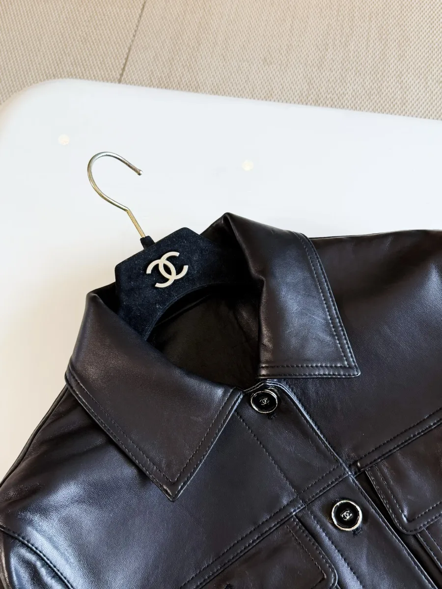 Текстура натуральной кожи ягненка Chanel