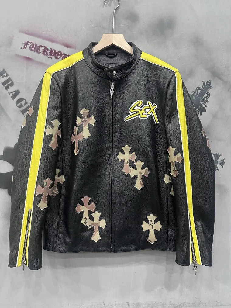 Chrome Hearts Sex Records Кожаная куртка