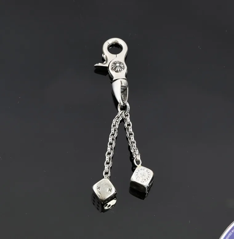 Chrome Hearts Серебряная подвеска-цепь для сумки Dice