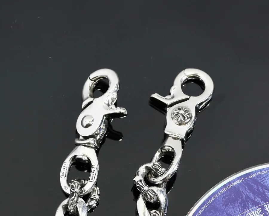 Фирменные карабины цепи Chrome Hearts с гравировкой