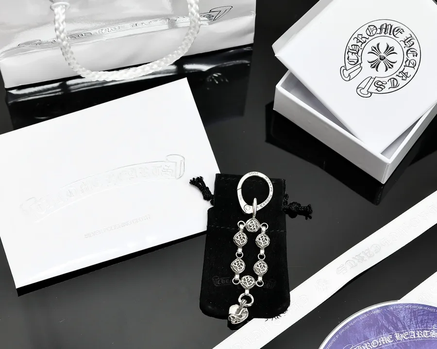 Фирменный комплект кулона Chrome Hearts с подарочной коробкой, мешочком и упаковкой