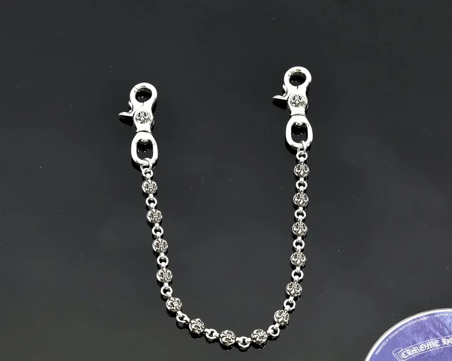 Цепочка для сумки Chrome Hearts из серебра 925 пробы, вид сверху