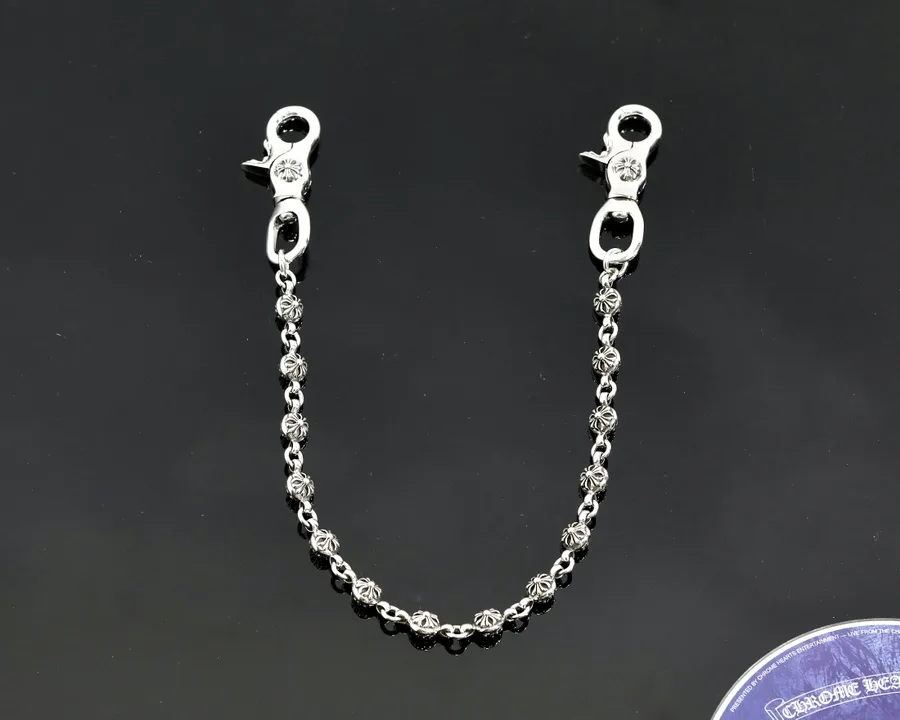 Цепочка для сумки Chrome Hearts из серебра 925 пробы, вид сверху