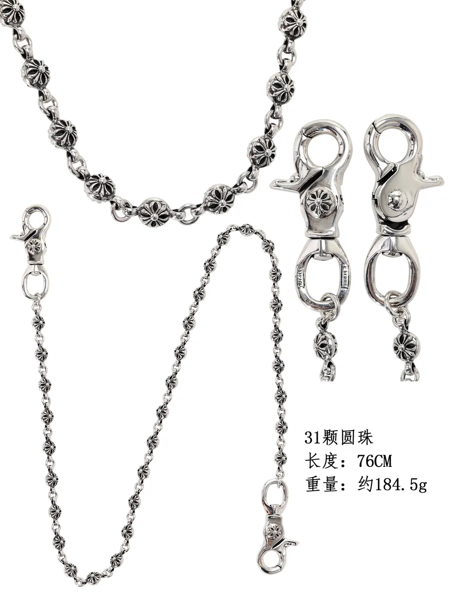 Обзор параметров и элементов серебряной цепи Chrome Hearts