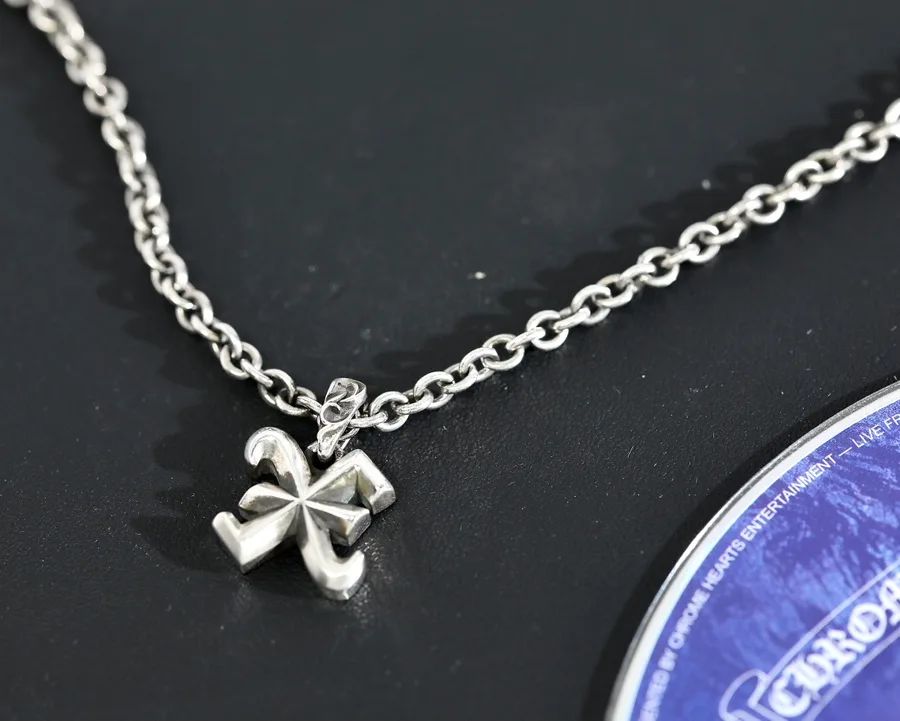 Серебряная подвеска Chrome Hearts буква X на цепочке
