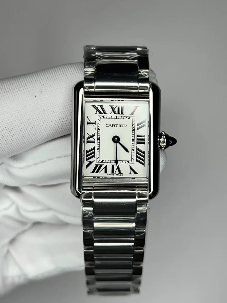 Cartier Часы Tank с металлическим браслетом