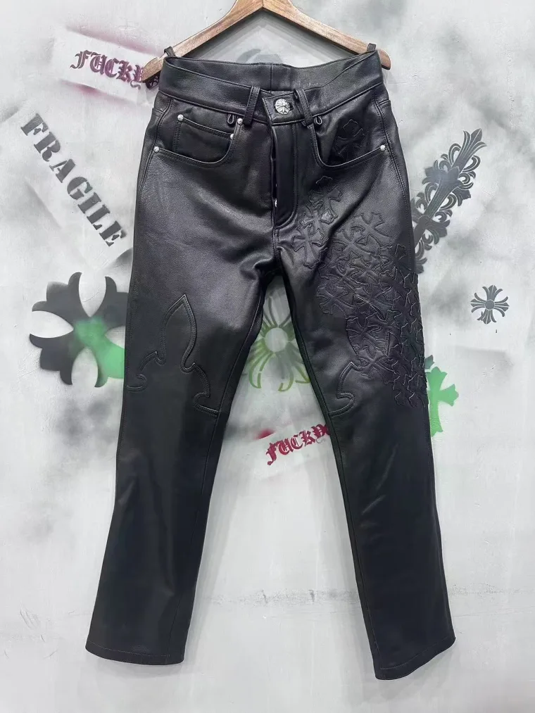 Chrome Hearts Кожаные брюки Chrome Hearts
