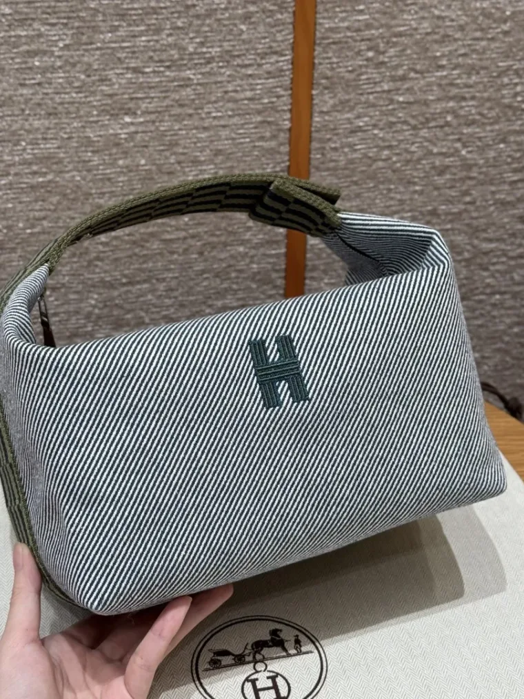 Hermes Косметичка Bride a Brac 25 см All- cotton Bleu Abysse