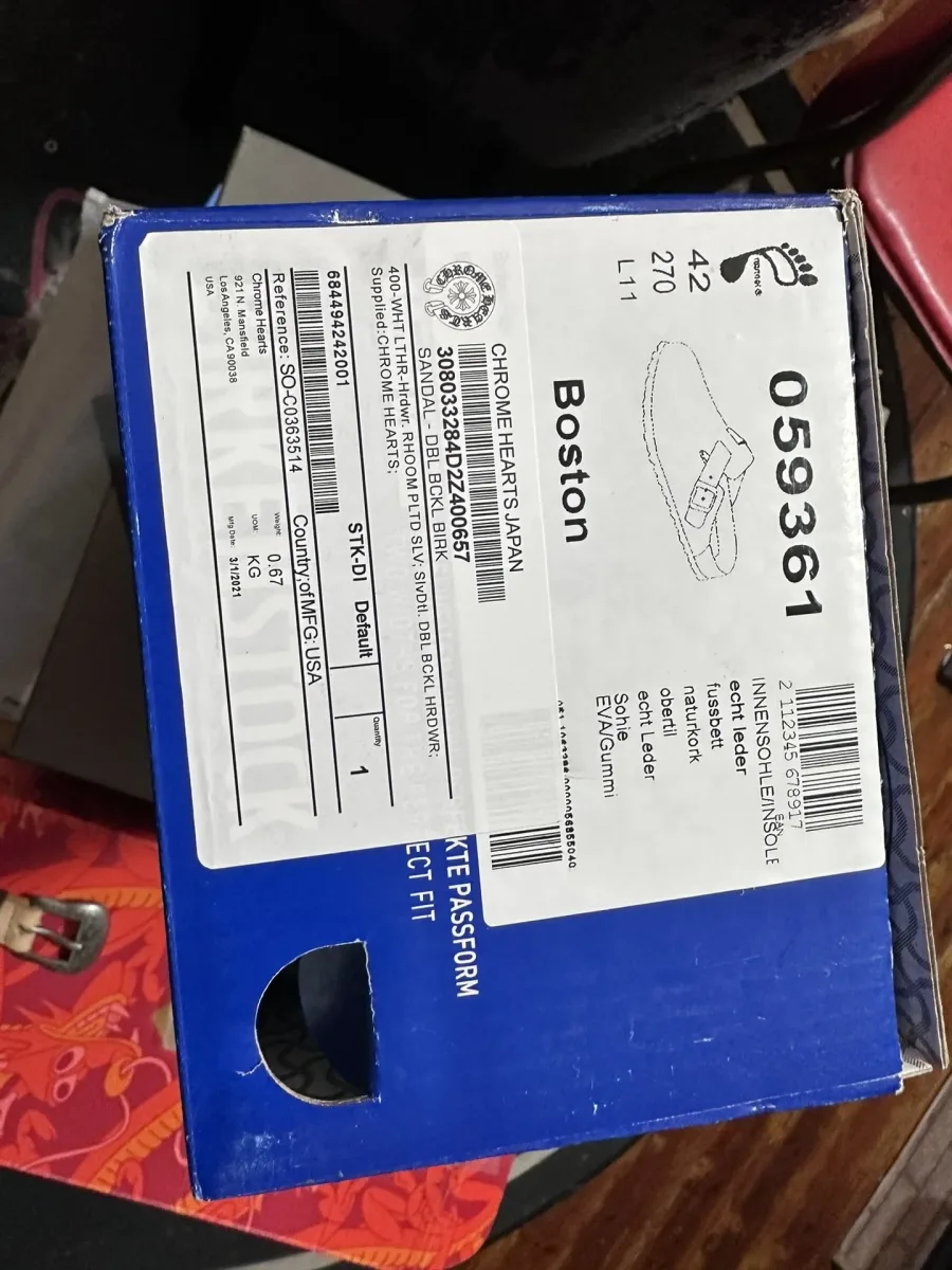 Сабо Chrome Hearts x Birkenstock Boston замшевые