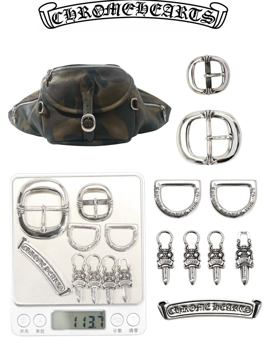 Логотип Chrome Hearts на кожаной бирке