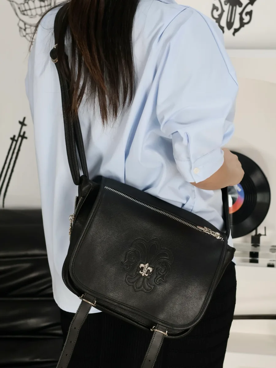Регулируемый кожаный ремень сумки Chrome Hearts