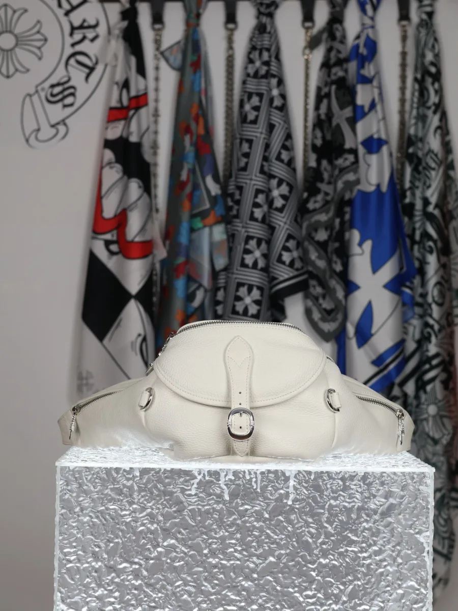 Кожаная поясная сумка Chrome Hearts Snat Pack