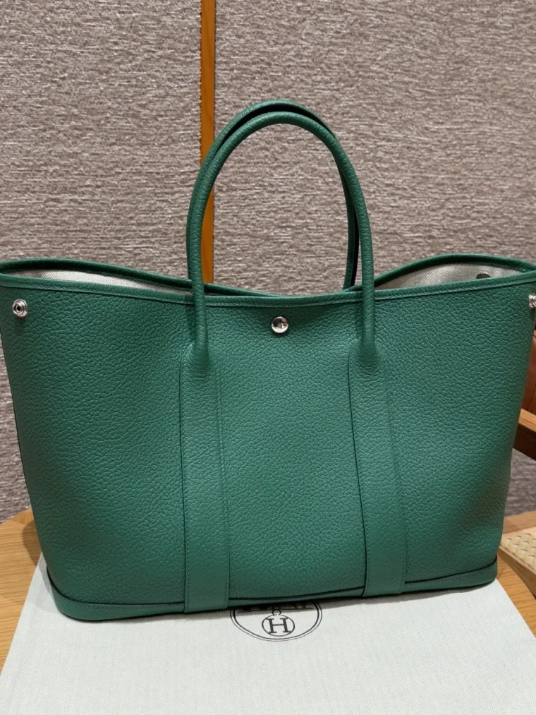 Hermes Сумка Garden Party 36 см Vache country U4/Vert Vertigo