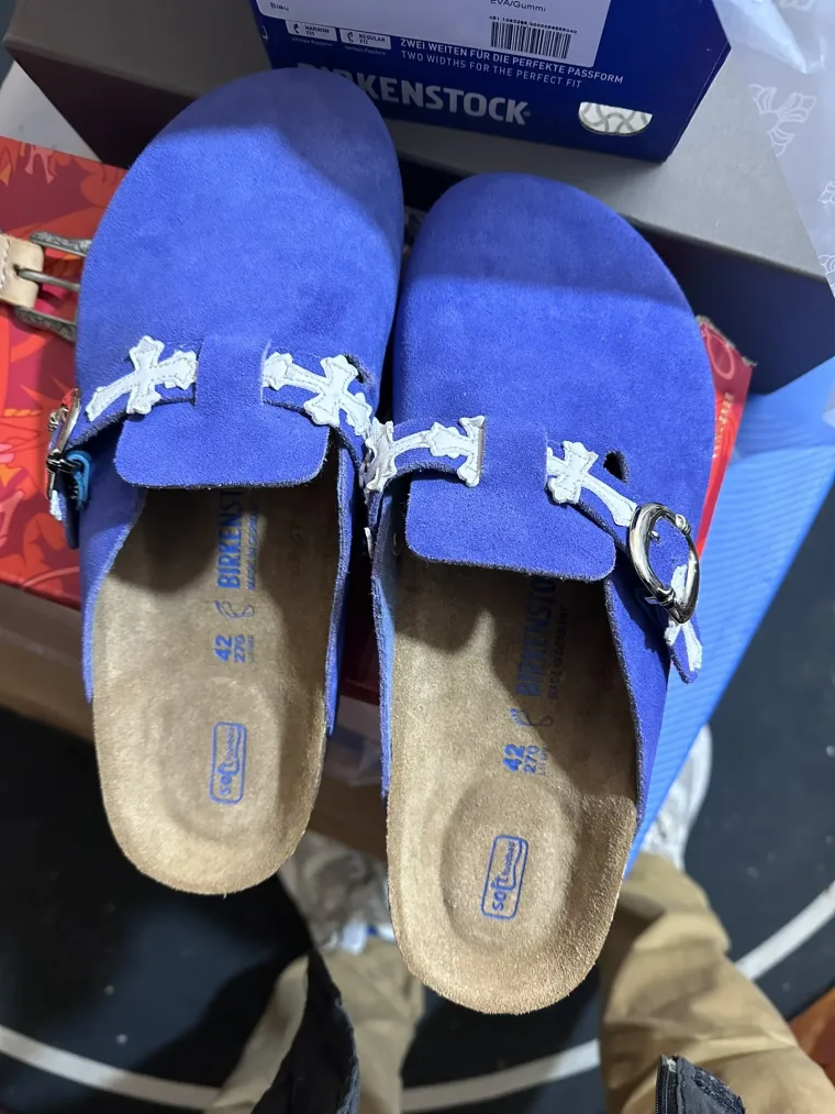 Chrome Hearts Мюли Chrome Hearts x Birkenstock Boston