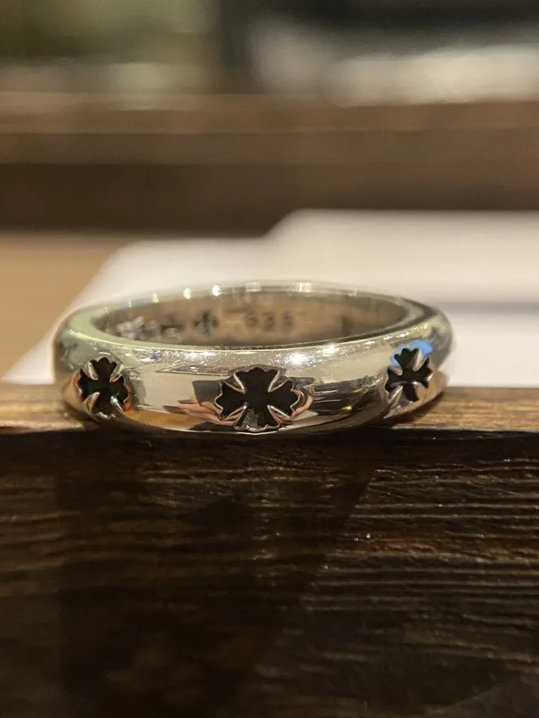 Chrome Hearts Cross Band кольцо с крестами