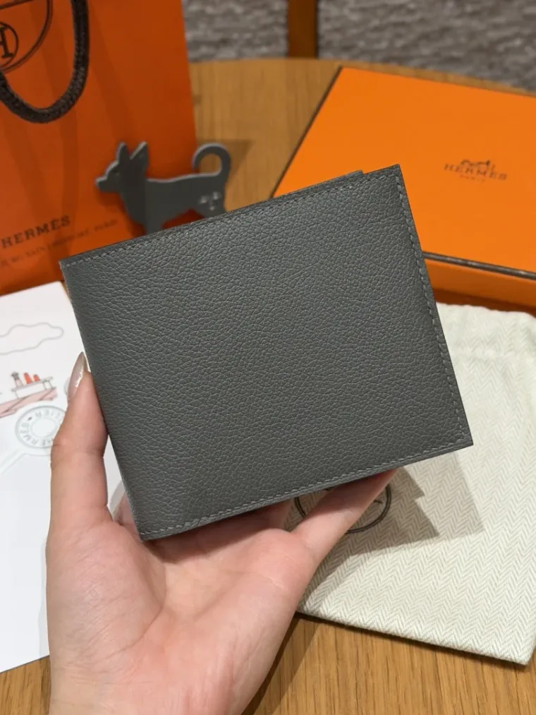 Hermes Кошелёк Wallet 9 см Evercolor 0L/Gris Meyer